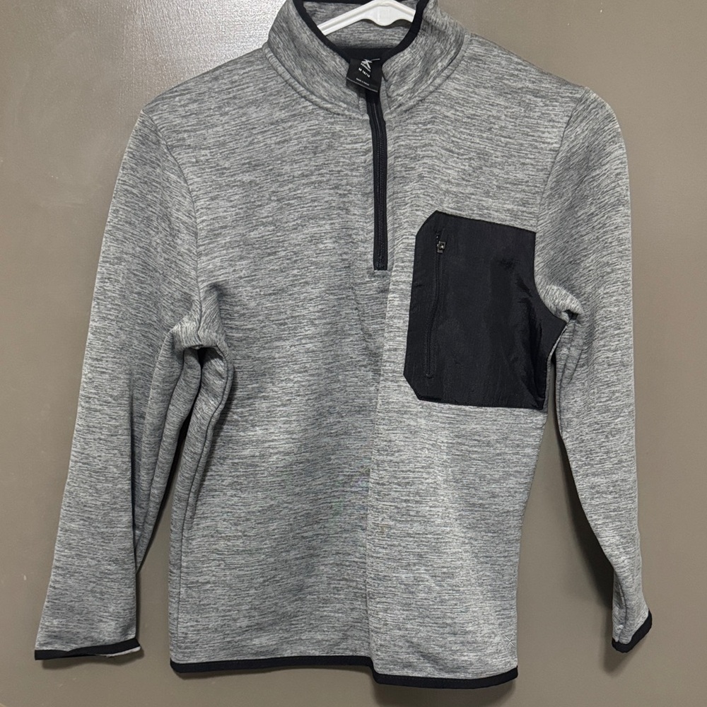 Xersion Gray and Black Kids' Half-Zip Sweatshirt